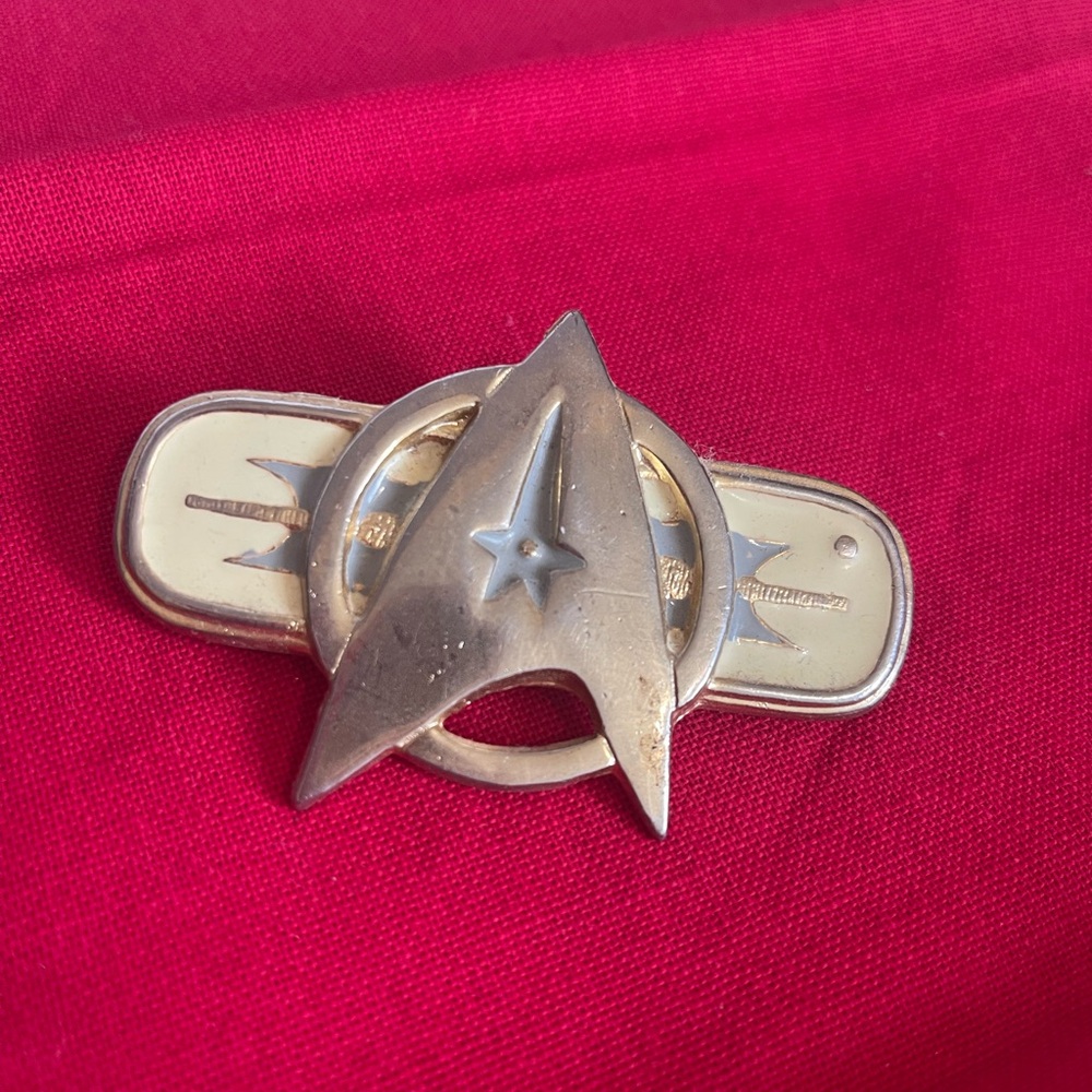 Silver and Gold Star Trek Pin